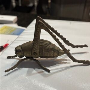 VTG Large Brass Grasshopper; Missing antennae, Avant Garde, Collectible, Stylish